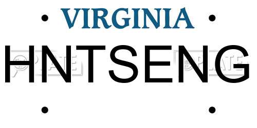 HNTSENG Virginia License Plate