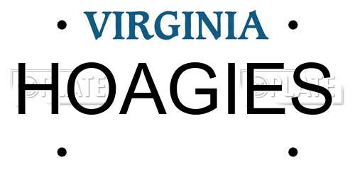 HOAGIES Virginia License Plate