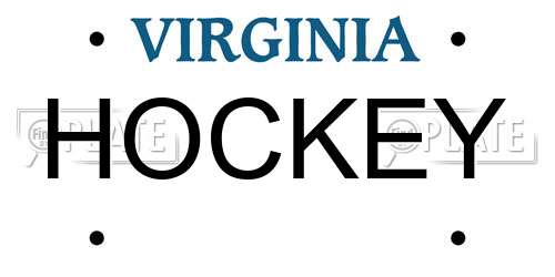 HOCKEY Virginia License Plate