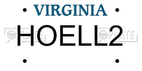 HOELL2 Virginia License Plate