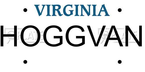 HOGGVAN Virginia License Plate