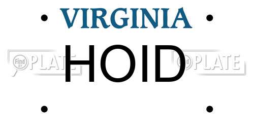 HOID Virginia License Plate