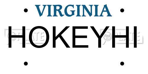 HOKEYHI Virginia License Plate