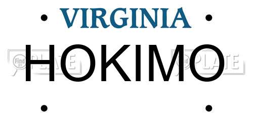 HOKIMO Virginia License Plate