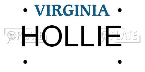 HOLLIE Virginia License Plate