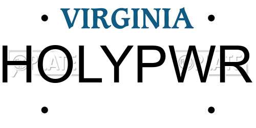 HOLYPWR Virginia License Plate