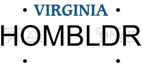HOMBLDR Virginia License Plate