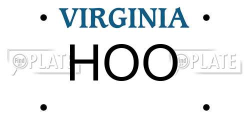 HOO Virginia License Plate