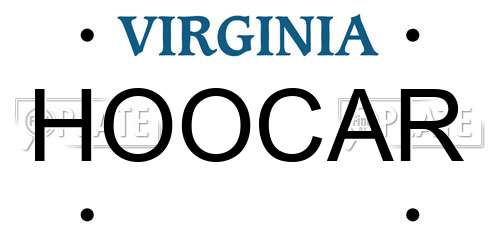 HOOCAR Virginia License Plate