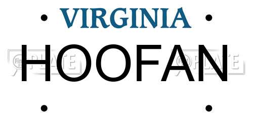 HOOFAN Virginia License Plate