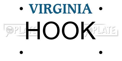HOOK Virginia License Plate