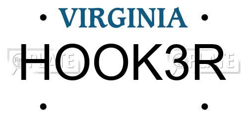 HOOK3R Virginia License Plate