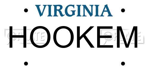HOOKEM Virginia License Plate