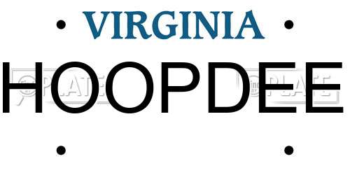 HOOPDEE Virginia License Plate