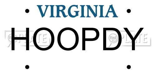 HOOPDY Virginia License Plate