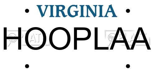 HOOPLAA Virginia License Plate