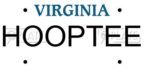 HOOPTEE Virginia License Plate
