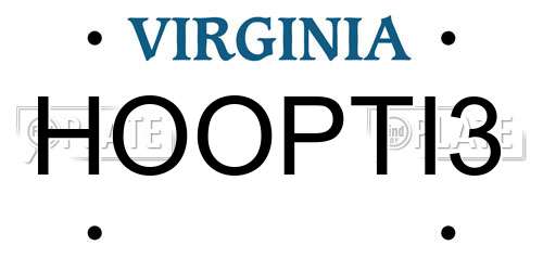 HOOPTI3 Virginia License Plate