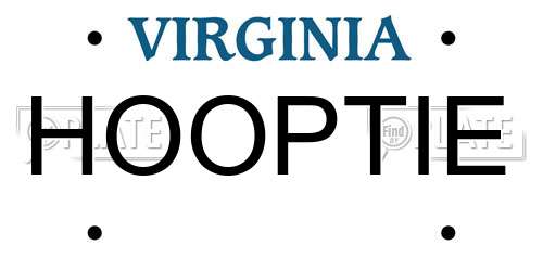 HOOPTIE Virginia License Plate