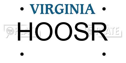 HOOSR Virginia License Plate