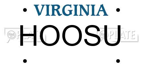 HOOSU Virginia License Plate