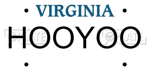HOOYOO Virginia License Plate