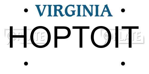 HOPTOIT Virginia License Plate