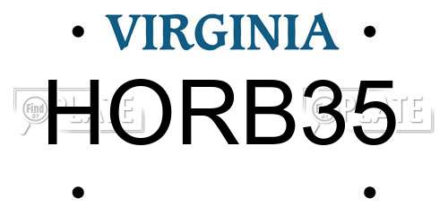 HORB35 Virginia License Plate