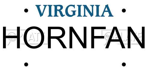 HORNFAN Virginia License Plate