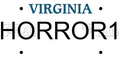 HORROR1 Virginia License Plate