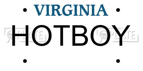 HOTBOY Virginia License Plate