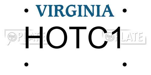HOTC1 Virginia License Plate