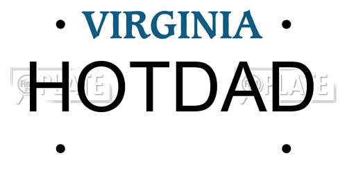 HOTDAD Virginia License Plate