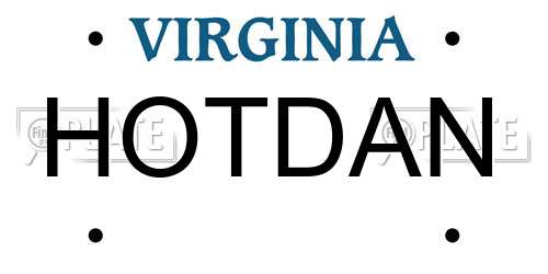 HOTDAN Virginia License Plate