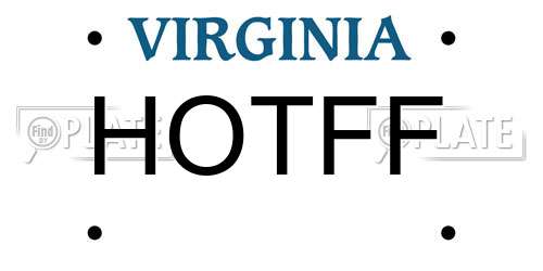 HOTFF Virginia License Plate