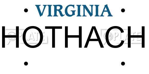 HOTHACH Virginia License Plate