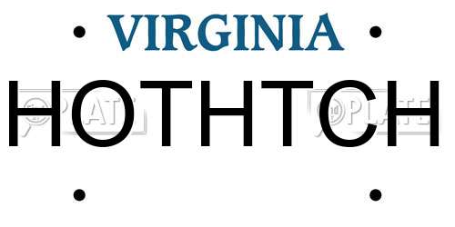 HOTHTCH Virginia License Plate