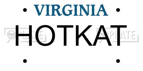 HOTKAT Virginia License Plate