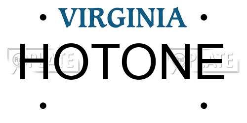 HOTONE Virginia License Plate