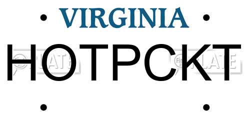 HOTPCKT Virginia License Plate