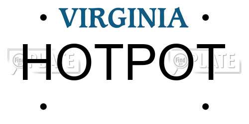 HOTPOT Virginia License Plate