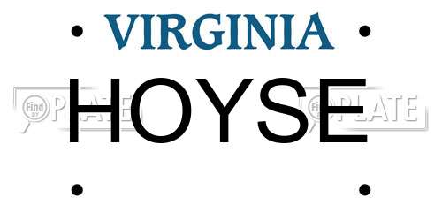 HOYSE Virginia License Plate