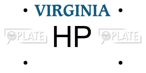 HP Virginia License Plate