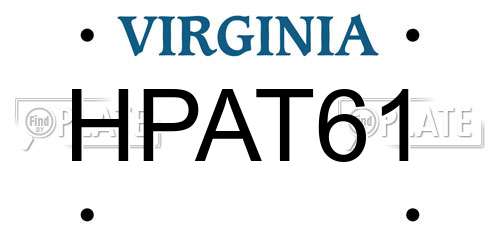 HPAT61 Virginia License Plate