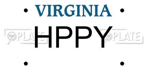 HPPY Virginia License Plate