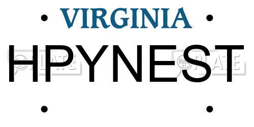 HPYNEST Virginia License Plate