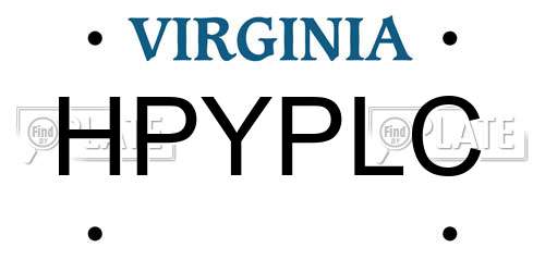 HPYPLC Virginia License Plate