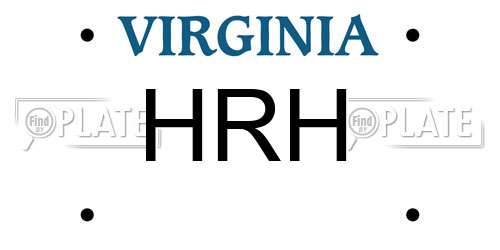 HRH Virginia License Plate