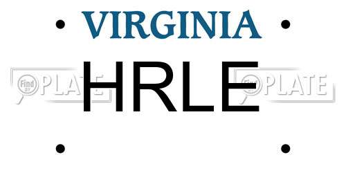 HRLE Virginia License Plate