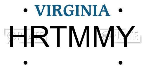 HRTMMY Virginia License Plate